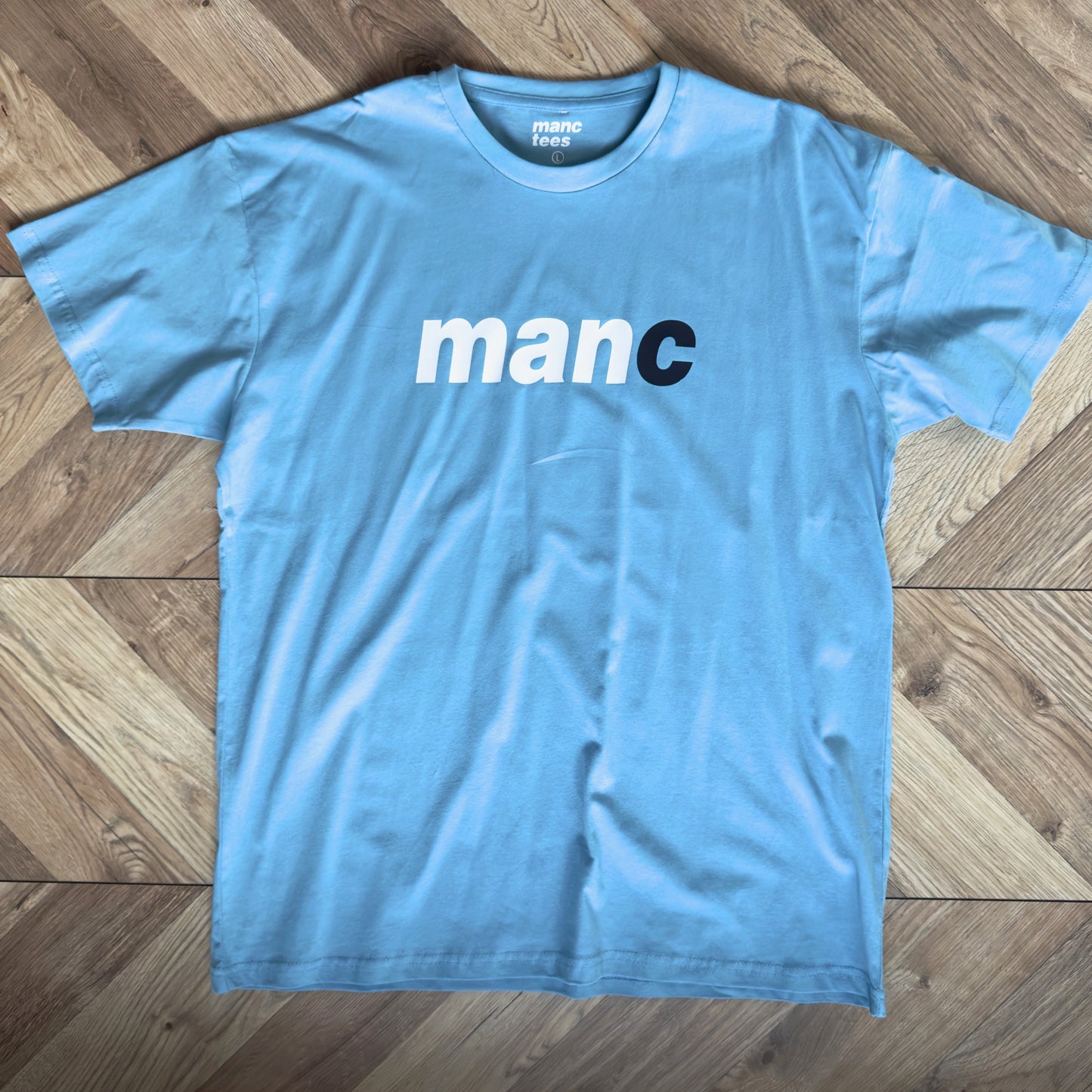 manc t-shirt sky blue