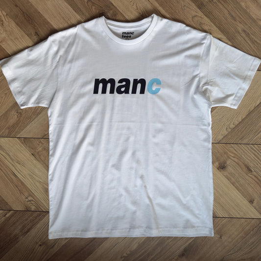 manc t-shirt white/navy