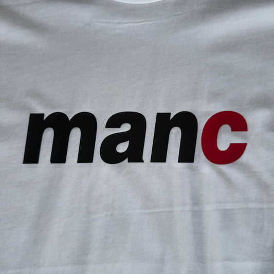 manc t-shirt white/black/red