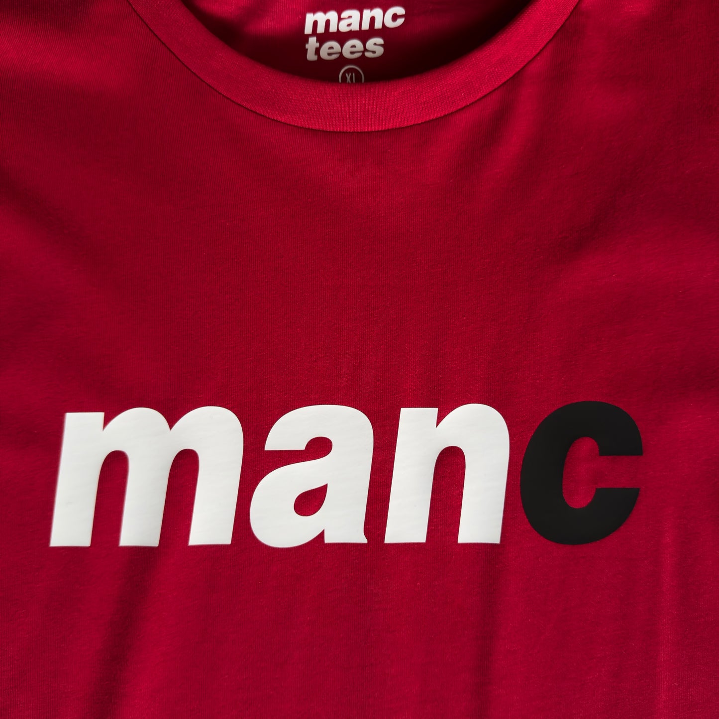 manc t-shirt red/white/black